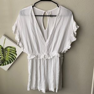 Short romper white fits like a Medium